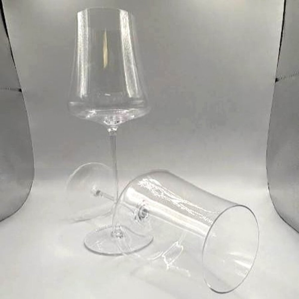 4 BOLIA Silhouette White Wine Crystal Glasses Danish